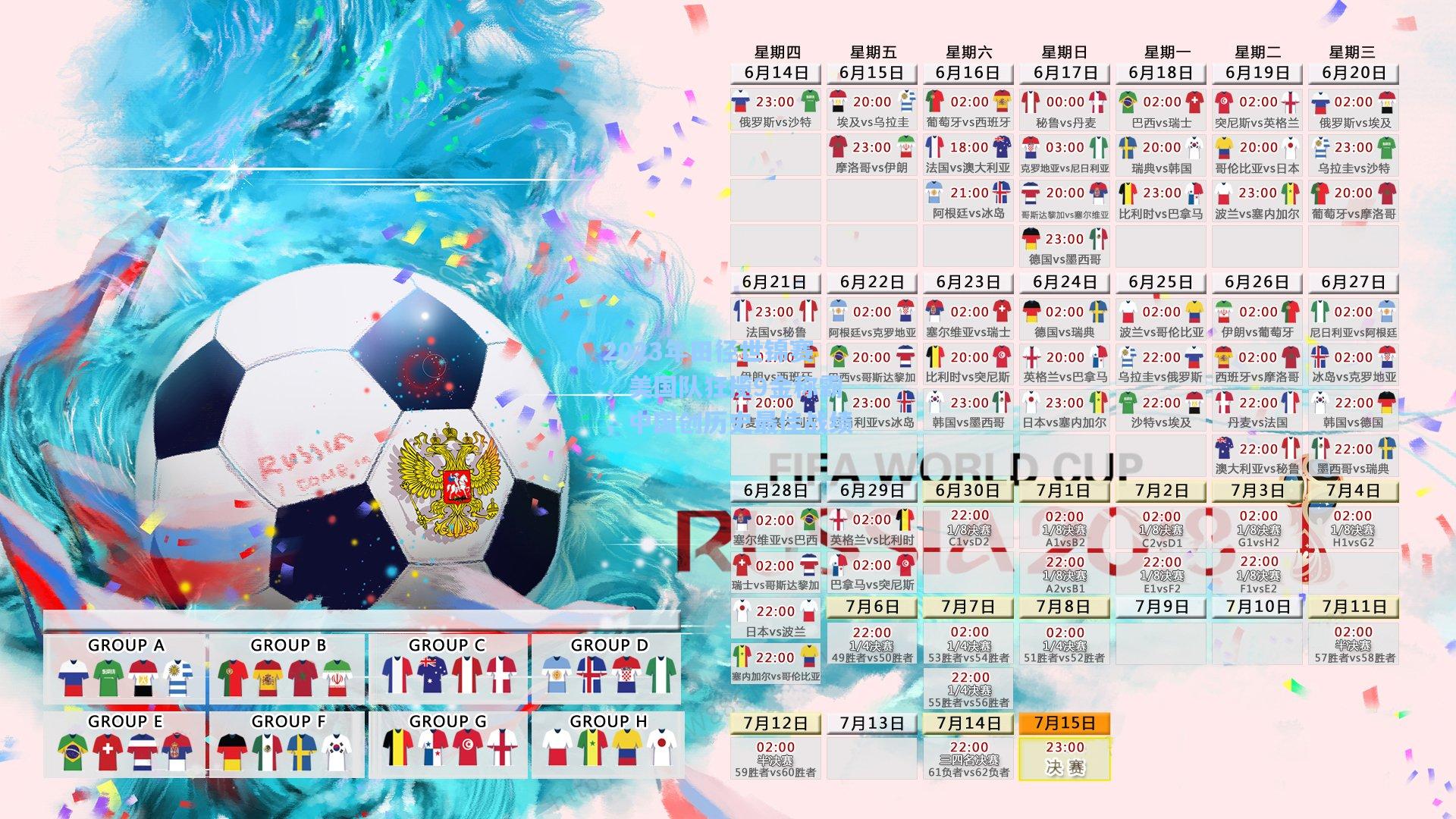 2023年田径世锦赛，美国队狂揽9金称霸，中国创历史最佳战绩